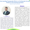 Talk Title: Surrounding Topography Effects on Earthquake Ground Motions in the Kathmandu Basin Speaker: Dr. Himanshu Agrawal, University of Edinburgh, UK Date: Thursday, 15 January 2026 (Magh 1) ? Time: 20:00 – 21:00 (GMT +5:45) Mode: Online