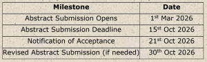 Date for Abstract Submission